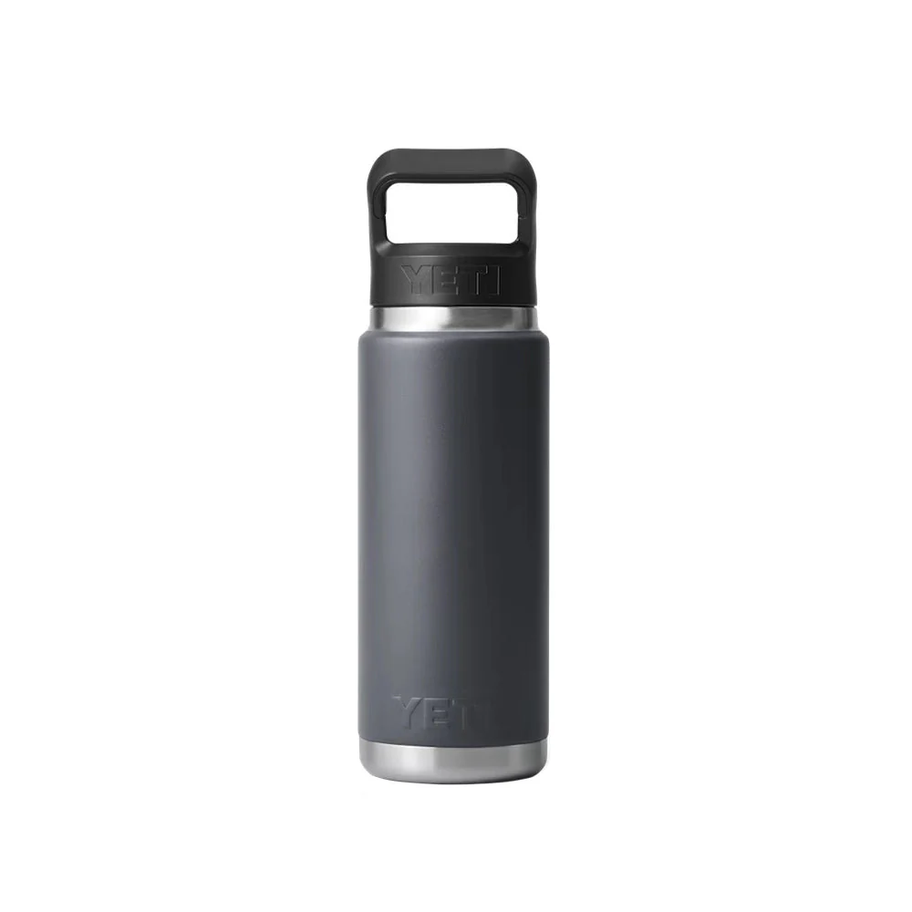 YETI Rambler 26 OZ 769 ML Bottle With Straw Cap - Charcoal - Image 3