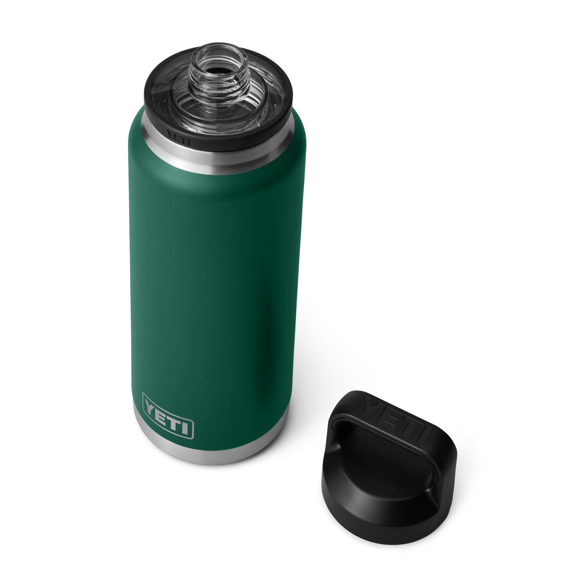 YETI Rambler 36 OZ 1 L  Bottle With Chug Cap- Black Forest Green - Image 2
