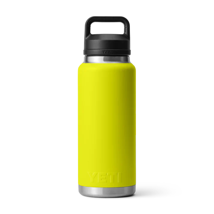 YETI Rambler 36 OZ 1 L  Bottle With Chug Cap- Firefly Yellow - Image 4