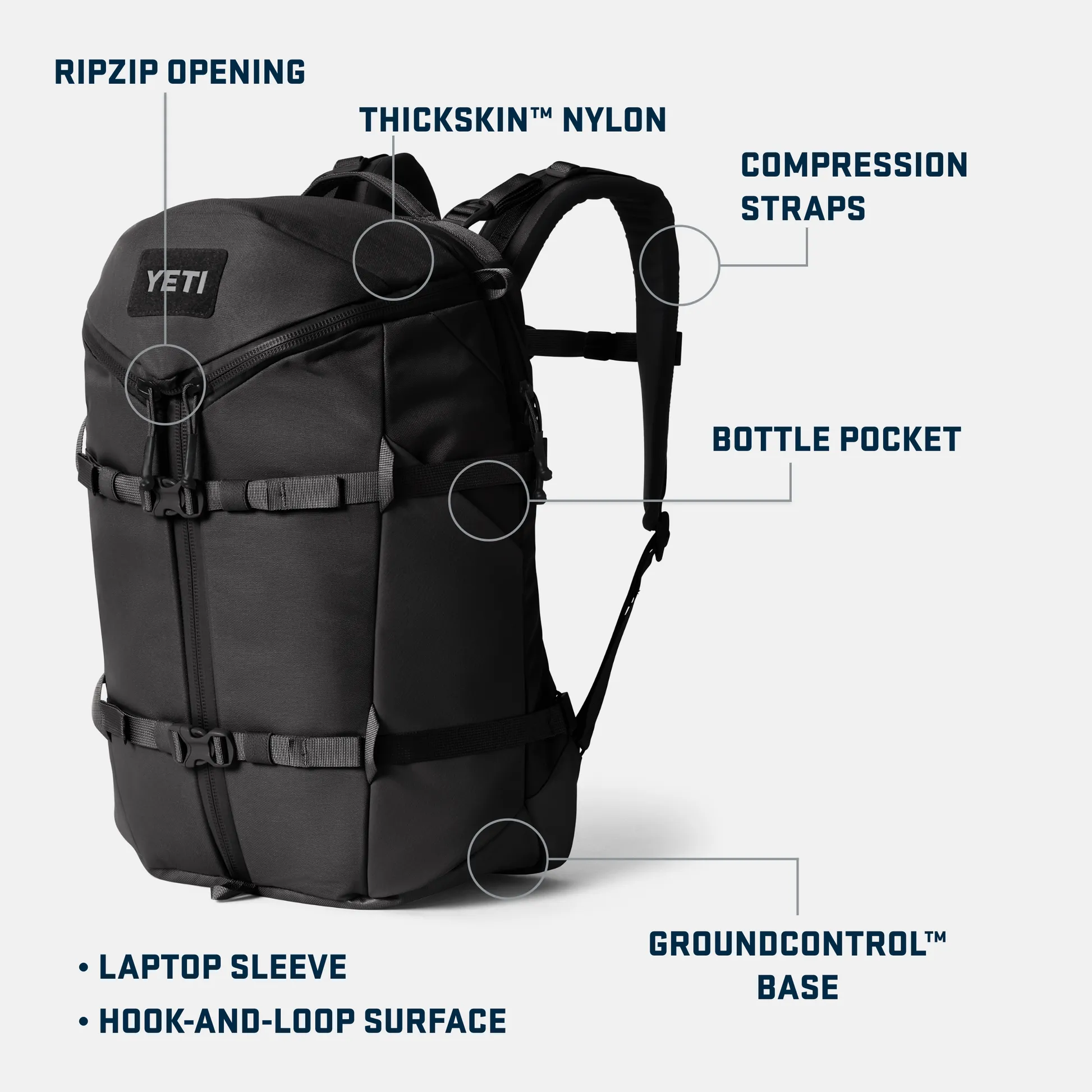 YETI Ranchero Backpack 27L - Black - Image 12